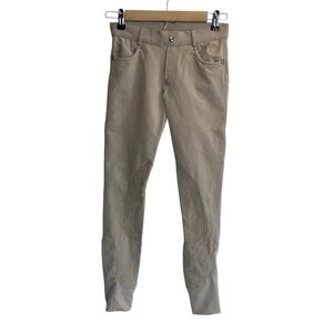 Ovation Riding Breeches – Tan Knee Patch Equestrian Pants